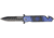 Tac Force Rescue Lock Fold Lock 4.75in., black HC SS A/O PS Dagger, Electric blue handles w/ Navy logo. TF717NY