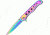 Tac Force Slim Lock A/O Rainbow Fold Knife, Rainbow SS PE, Rainbow Handle TF803RB