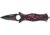 Tac Force Small Speed Fold Knife, black HC SS A/O Dagger, pink anodized laser CO of dragon handle TF707RDS