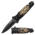 TAC Force Spear Headed Blade Black Knife, Black/Bronze YC 607BR