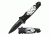 TAC Force Spear Headed Blade Black Knife, Black/Silver YC 607BS