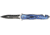 Tac Force Speed Assist Fold Knife 4.50in, SS A/O blade w/ dual Ext. tang, Black Alum. handles w/ blue Alum. overlay w/ scorpion TF664BL