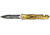 Tac Force Speed Assist Fold Knife 4.50in, SS A/O blade w/ dual Ext. tang, Black Alum. handles w/ gold Alum. overlay w/ scorpion TF664Y