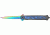 Tac Force Speed Assist Fold Knife 5in, rainbow SS A/O blade, handle has blue flame Alum. trim TF647BL