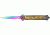 Tac Force Speed Assist Fold Knife 5in, rainbow SS A/O blade, handle has orange flame Alum. trim TF647OR