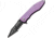 Tac Force Speed Assist Shark Fold Knife, 440 SS A/O blade w/ large tooth serrations, Black blade. Purple handle TF729PU