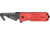 Tac Force Speed Lock Fold Knife 3.5in, black 440 SS A/O hook blade, Red Alum. handles w/ Fire Department shield TF748FDH