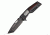 Tac Force Speed Lock Fold Knife 4 3/4in, A/O black 440 SS PS tanto blade, handle has brown checkered wood onlay TF777T