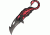 Tac Force Speed Scorpion Fold Kife, A/O black 440 SS curved guthook blade TF775RD