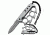 TAC Force Spiked Finger Guard 4.5in Fold Knife, Silver TF 793SL