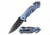 TAC Force TF-1006BL Spring Assisted Knife, 3.5in, 3CR13 Stainless Steel, Spear Point, Black Blade, Aluminum Handle, Blue/Camo, TF-1006BL