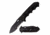 TAC Force TF-942BK Spring Assisted Knife, 3.75in, 3CR13 Stainless Steel, Spear Point, Half-Serrated, Black Blade, Rubber/Plastic Handle, Black, TF-942BK