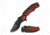 TAC Force TF-944RD Spring Assisted Knife, 3.75in, 3CR13 Stainless Steel, Recurved, Half-Serrated, Black Blade, Aluminum Handle, Black/Red, TF-944RD