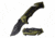 TAC Force TF-954BGN Spring Assisted Knife, 3.5in, 3CR13 Stainless Steel, Recurved, Black Blade, Aluminum Handle, Black/Green, TF-954BGN