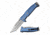 TAC Force TF-969BL Spring Assisted Knife, 3.6in, 3CR13 Stainless Steel, Modified Tanto, Stonewashed Blade, Aluminum Handle, Blue, TF-969BL