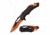 TAC Force TF-976EM Spring Assisted Knife, 3.5in, 3CR13 Stainless Steel, Recurved, Orange Blade, Aluminum Handle, Black/Orange, TF-976EM