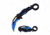 TAC Force TF-990BL Spring Assisted Knife, 3in, 3CR13 Stainless Steel, Karambit, Half-Serrated, Blue Blade, Aluminum Handle, Black/Blue, TF-990BL