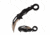TAC Force TF-990GY Spring Assisted Knife, 3in, 3CR13 Stainless Steel, Karambit, Half-Serrated, Gray Blade, Aluminum Handle, Black/Gray, TF-990GY