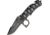 Tac Force The Vanquisher A/O Knife, A/O black SS blade, Black Alum. handles w/ gray trim TF786GY