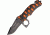 Tac Force The Vanquisher A/O Knife, A/O black SS blade, Black Alum. handles w/ orange trim TF786OR