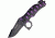 Tac Force The Vanquisher A/O Knife, A/O black SS blade, Black Alum. handles w/ purple trim TF786PE