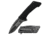 TAC Force Titanium Plated Half-Serrated Blade Knife, Black TF 682B