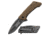 TAC Force Titanium Plated Half-Serrated Blade Knife, Tan TF 682T