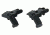 TacFire Offset Deployable Front and Rear Sight, 45 Degree Flip-Up/Spring Loaded, Black, IS003