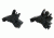 TacFire Offset Deployable Front and Rear Sight, 45 Degree Flip-Up/Spring Loaded, Black, IS003