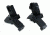 TacFire Offset Deployable Front and Rear Sight, 45 Degree Flip-Up/Spring Loaded, Black, IS003