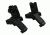 TacFire Offset Deployable Front and Rear Sight, 45 Degree Flip-Up/Spring Loaded, Black, IS003
