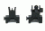 TacFire Offset Deployable Iron Sight, Dual Aperture/Spring-Loaded, Black, IS002
