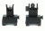 TacFire Offset Deployable Iron Sight, Dual Aperture/Spring-Loaded, Black, IS002