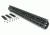 Tacfire AR10 Slim Keymod Free Float Clamp-On Style Hand Guard w/Detachable Rails/16.5in, Black HG02-308-16.5