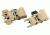 TacFire 45 Degree Offset Deployable Front and Rear Sight, Tan, IS008F-45