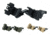 Tacfire AR15 45 Degree/Low Profile Polymer Flip-Up Sights w/Dual Aperture, Black, Green, Tan