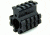 Tacfire AR15/.750 High Profile Quad Rail Barrel Mount/Gas Block/Alum. Glossy Finish, Clamp-On, Black MAR005-H