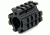 Tacfire AR15/.750 Low Pro Quad Rail Barrel Mount/Gas Block/Alum. Glossy Finish, Clamp-On, Black MAR005-L