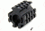 Tacfire AR15/.750 Low Pro Quad Rail Barrel Mount/Gas Block/Alum. Glossy Finish, Clamp-On, Black MAR005-L