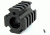 Tacfire AR15/.750 Low Pro Quad Rail Barrel Mount/Gas Block/Alum. Matte Finish, Black MAR004