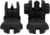 TacFire Same Plane Top Mounted Deployable Front and Rear Sight, Black, IS008B