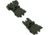 TacFire Same Plane Top Mounted Deployable Front and Rear Sight, Green, IS008OD