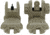 TacFire Same Plane Top Mounted Deployable Front and Rear Sight, Tan, IS008F