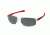 Tag Heuer 0251 Bifocal Prescription Sunglasses, Pure Frame - Black/Red Temples Frame, Outdoor Grey Lens-0251-102BI