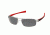 Tag Heuer 0254 Progressive Prescription Sunglasses, Pure Frame - Black/Red Temples Frame, Outdoor Grey Lens-0254-102PR
