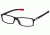 Tag Heuer 0513 Bifocal Prescription Eyeglasses, Shiny Black/Red Frame Frame, Clear Lens-0513-002BI