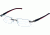 Tag Heuer Automatic Eyeglasses, Pure Frame/Black Red Temples, Clear Lens 0842-002