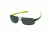Tag Heuer LRS 0254 Sunglasses - Matte Black Frame - Black/Anise Green Temples,Polarized Precision Green Lens-0254-309