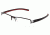 Tag Heuer Track S Eyeglasses, Black Frame/Black Red Temples, Clear Lens 7623-006