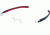 Tag Heuer Track S Eyeglasses, Pure Frame/Black Red Temples, Clear Lens 7645-002
